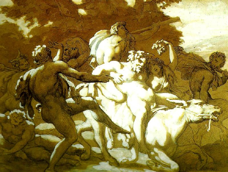 Theodore   Gericault le cortege de silene